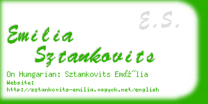 emilia sztankovits business card